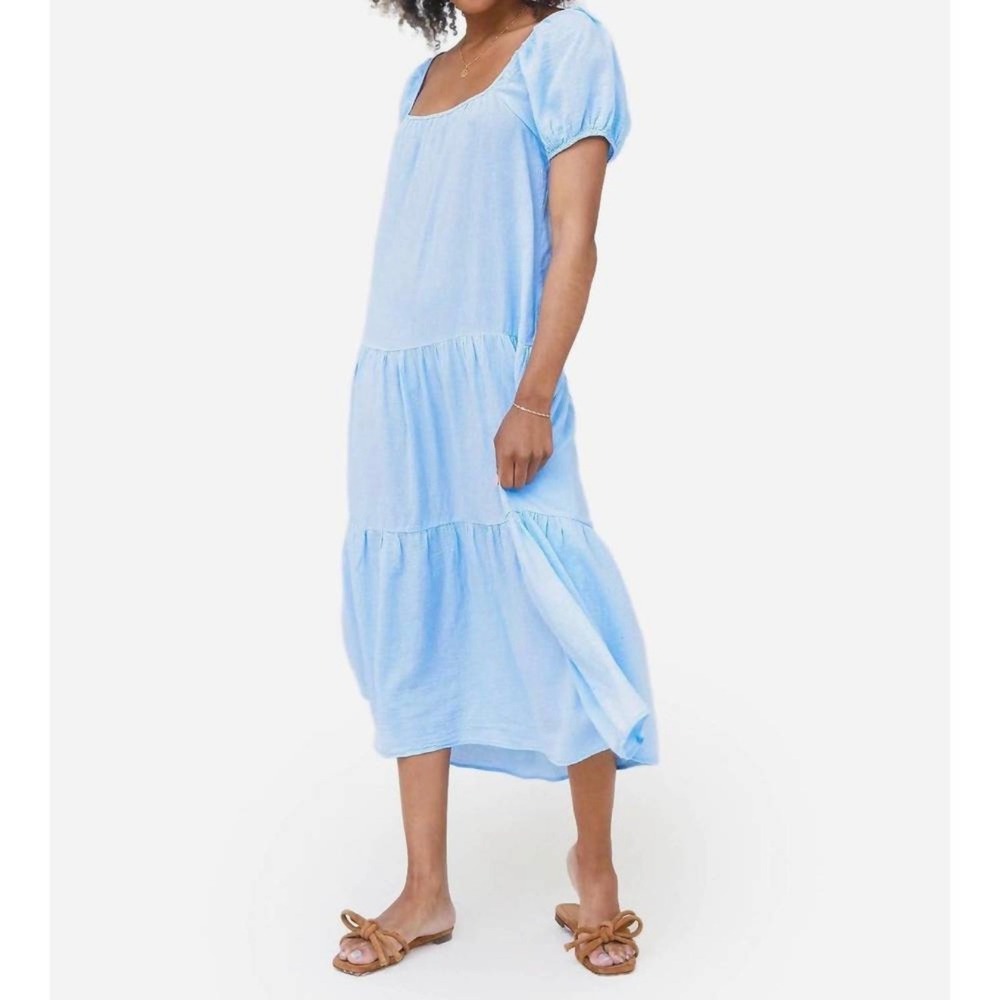Honorine Spa Blue Elodie Long Dress Size Small‎